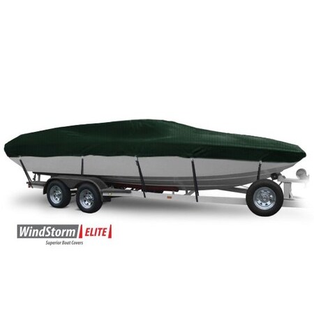 Eevelle Boat Cover PERFORMANCE BOAT w/ Outboard 27ft 6in L 120in W Green SFPERF27120B-HTR